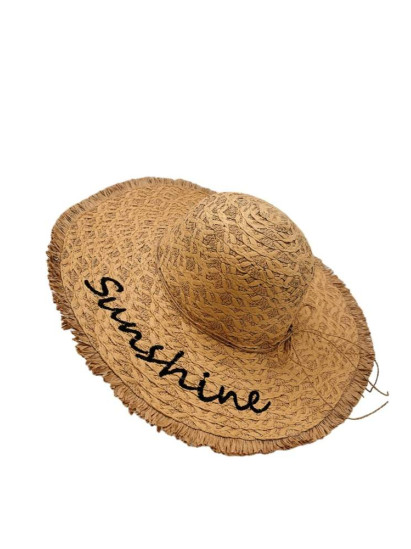 Large chapeau Sunshine, coloris brun