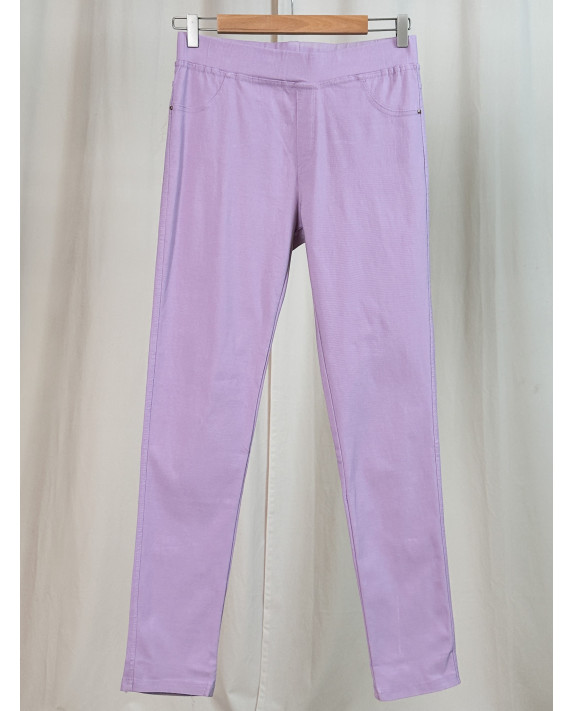 Amelie, Jegging Christy, coloris lilas, grande taille arriere