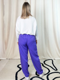 Clarisse, pantalon classique, coloris violet dos
