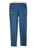 Emilie, pantalon stretch, coloris bleu foncé, grande taille zoom